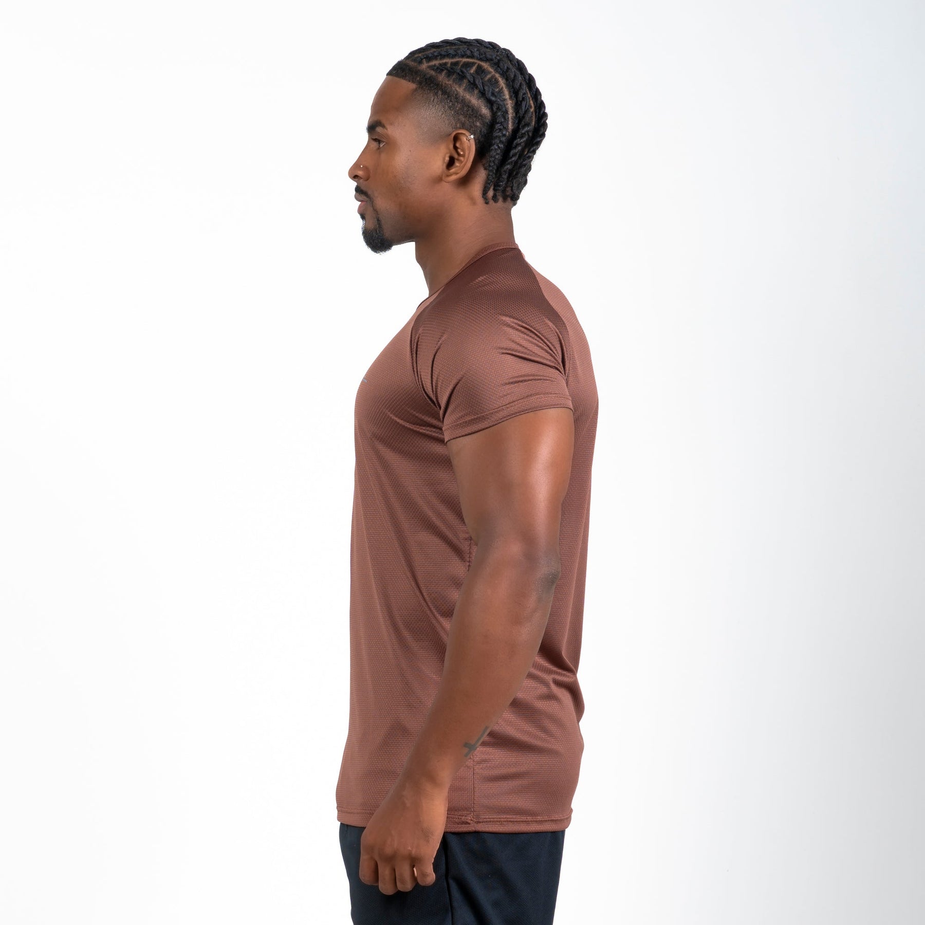 Camiseta Dry Fit Line Move Marrom