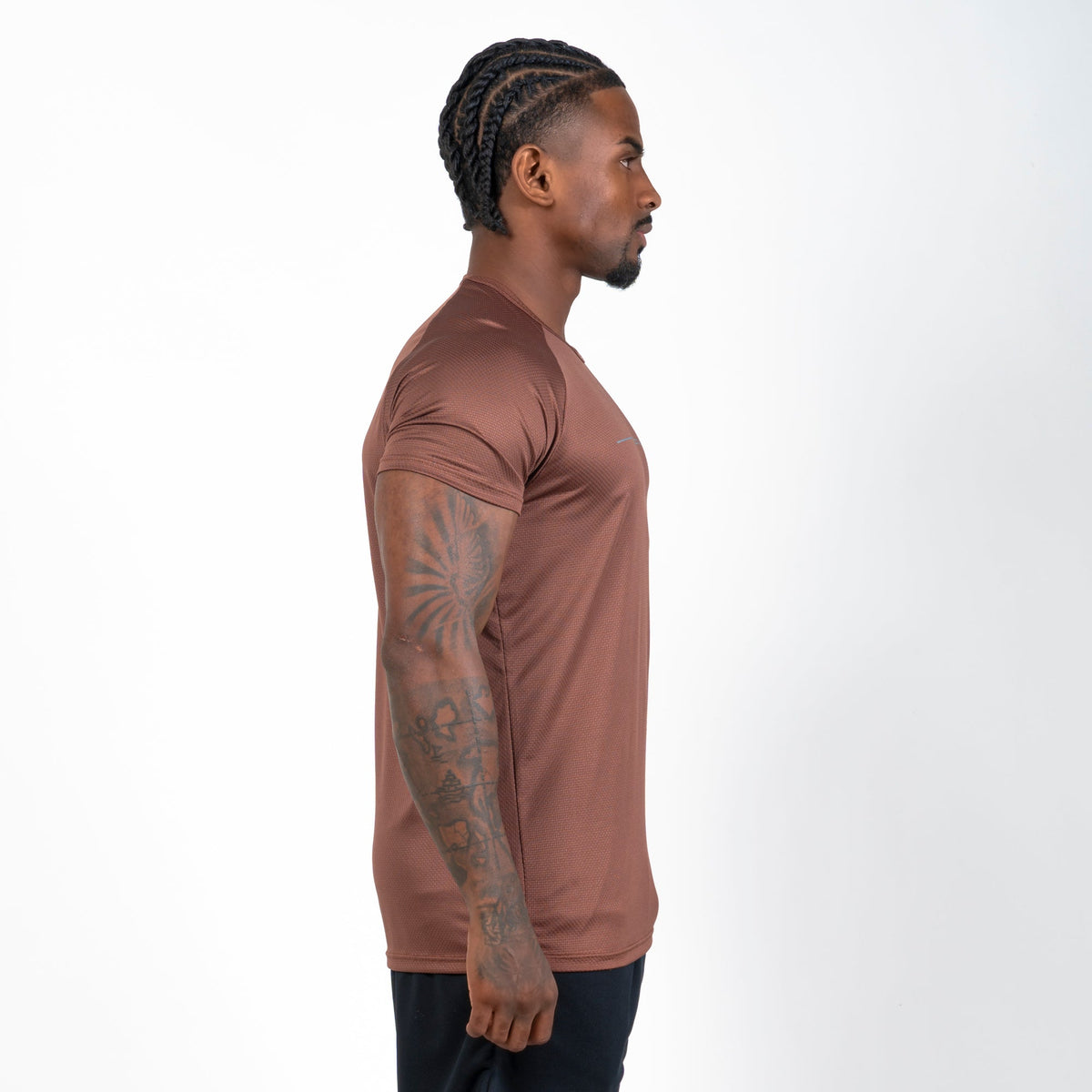 Camiseta Dry Fit Line Move Marrom