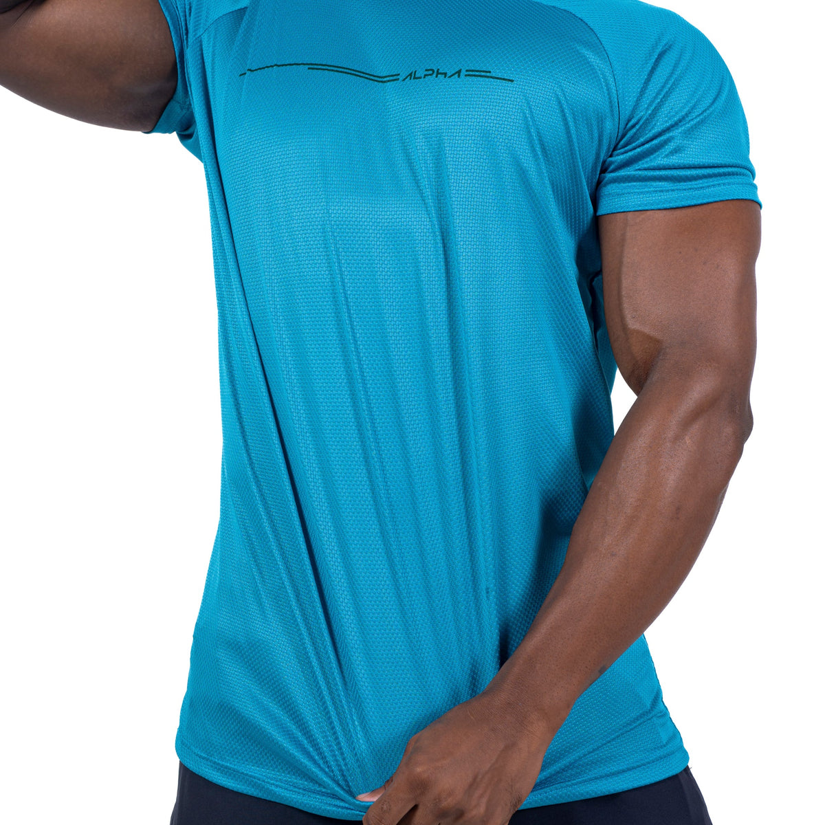 Camiseta Dry Fit Parallel Line Azul Safira