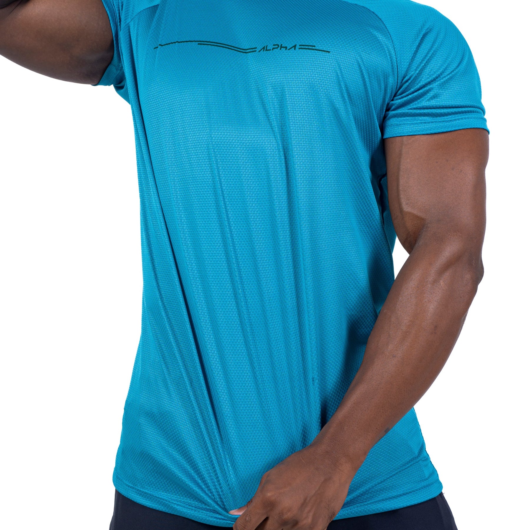 Camiseta Dry Fit Parallel Line Azul Safira