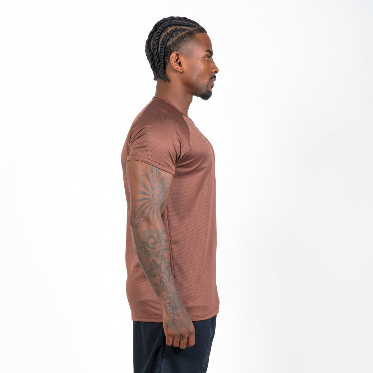 Camiseta Dry Fit Parallel Line Marrom