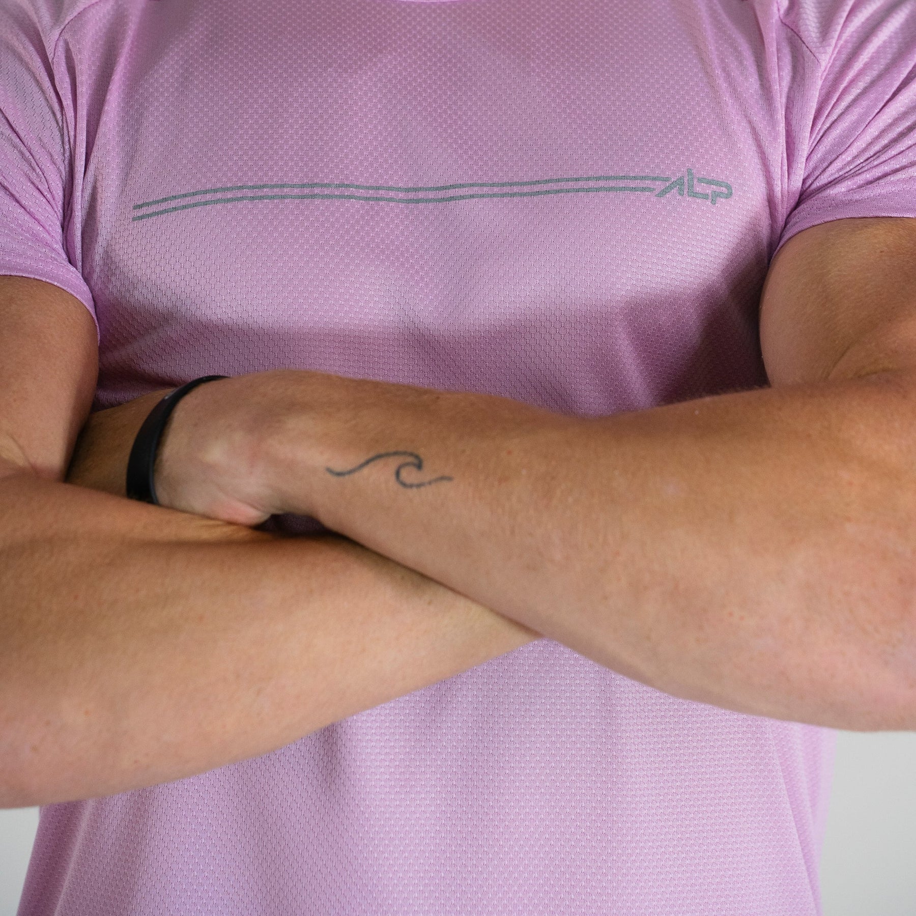 Camiseta Dry Fit Parallel Line Rosa Pétala