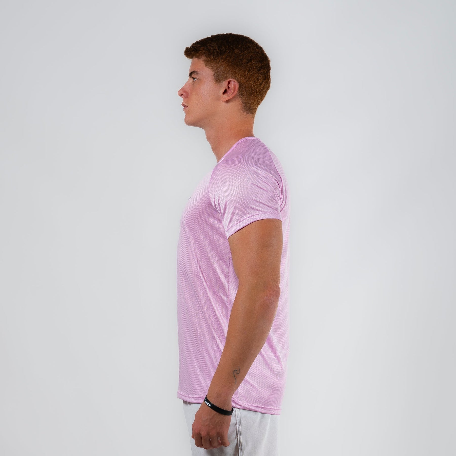 Camiseta Dry Fit Parallel Line Rosa Pétala