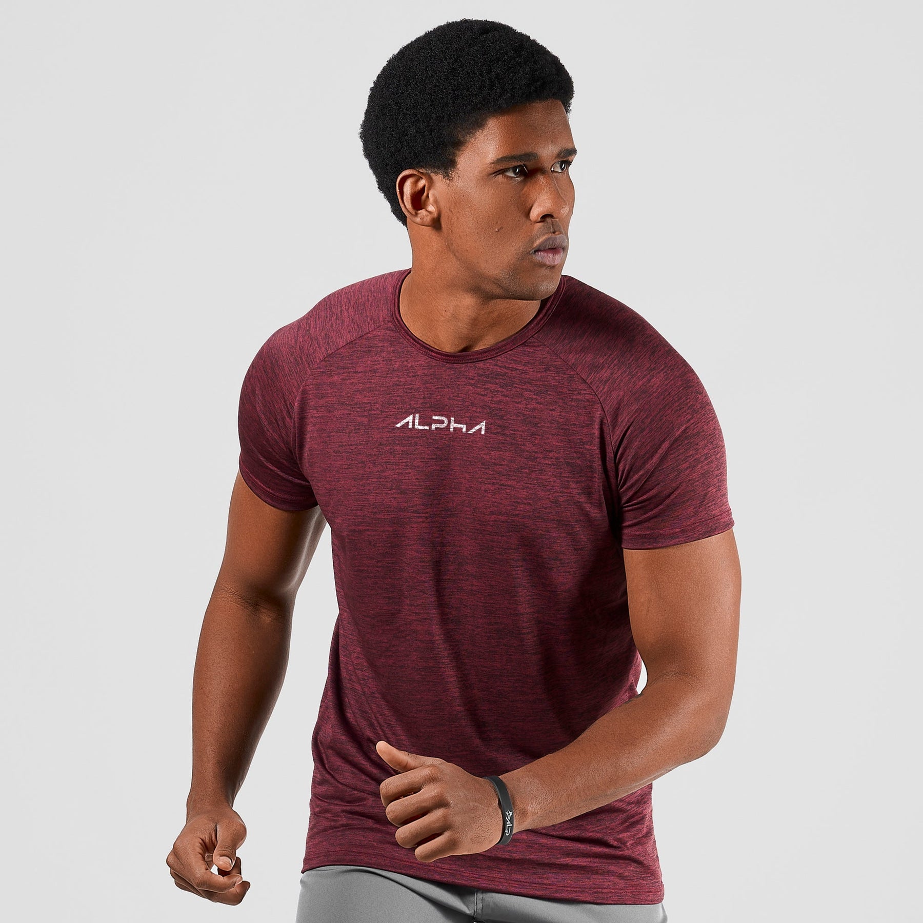 Camiseta Dry Fit  New Fluid Mescla Vinho
