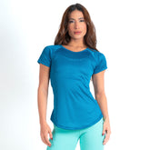 Camiseta Feminina Dry Fit New Horizon Azul Safira