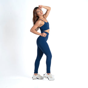 Conjunto Basic Feminino Top e Calça - New Horizon Azul Bruma