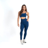 Conjunto Basic Feminino Top e Calça - New Horizon Azul Bruma