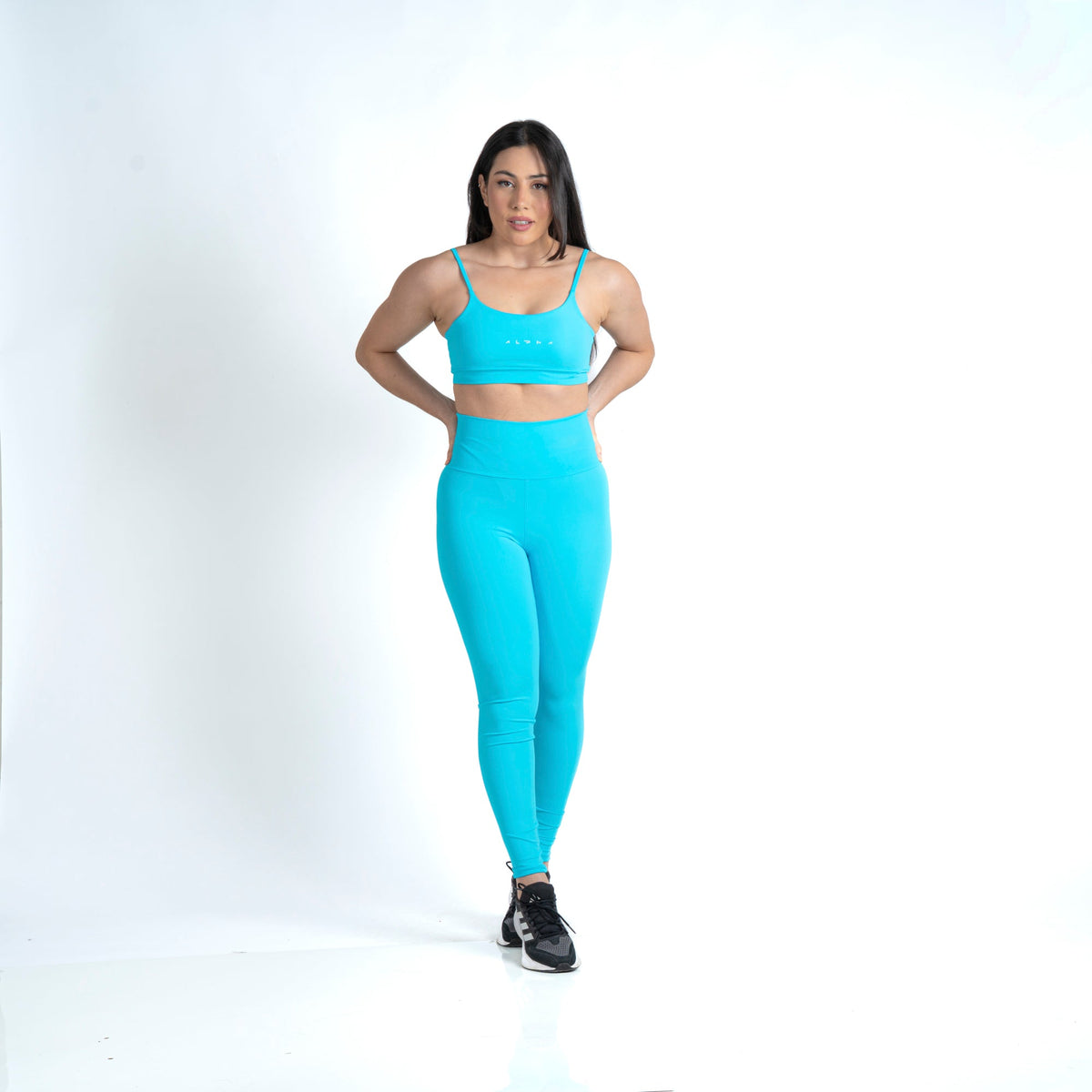 Conjunto Basic Feminino Top e Calça - New Horizon Azul Piscina