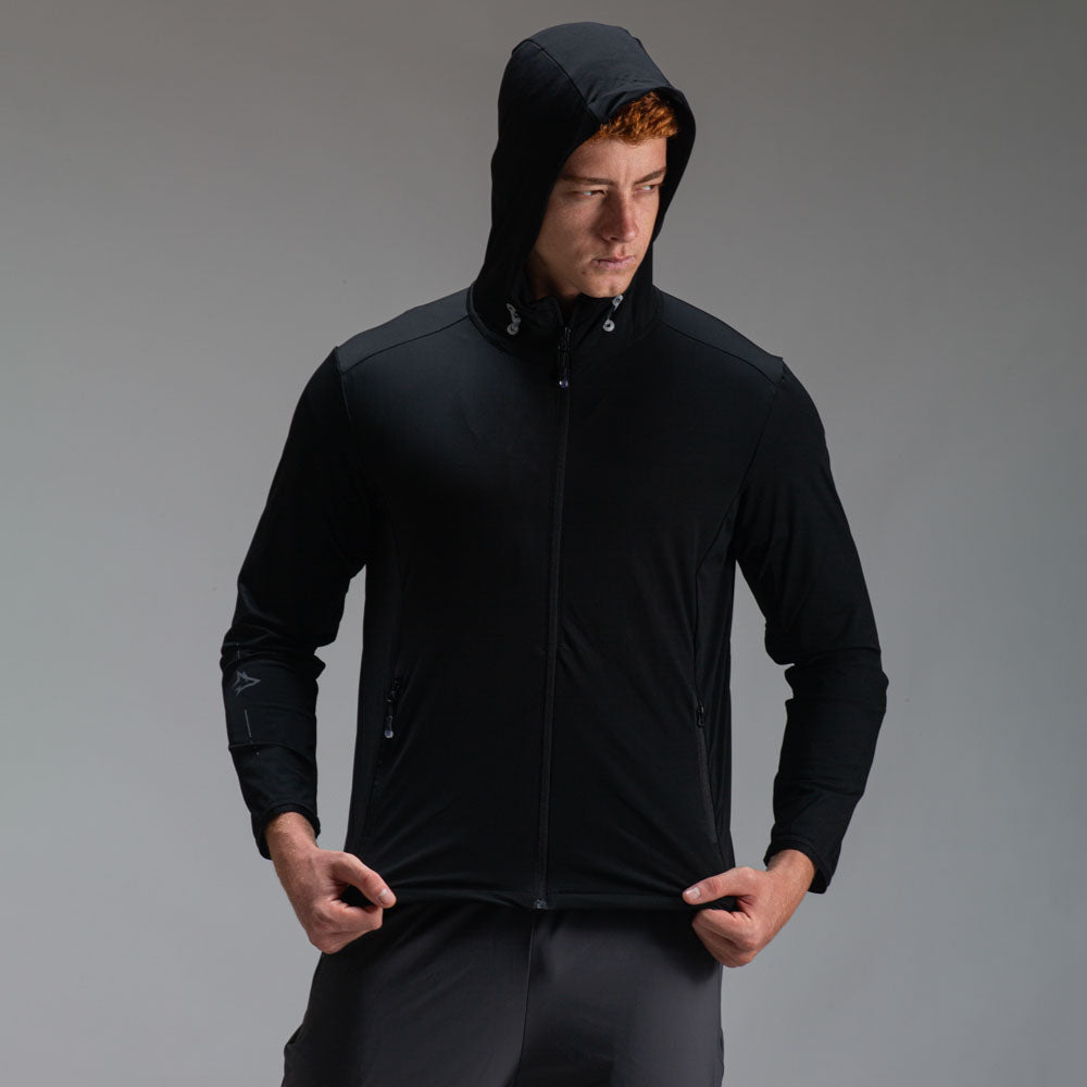 Corta Vento Com Capuz Lupus Core Preto