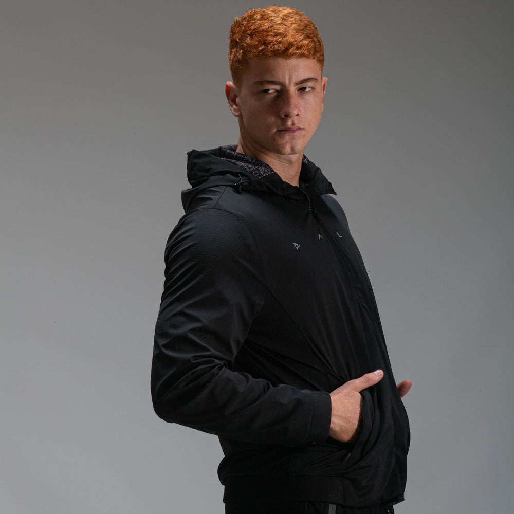 Jaqueta Com Capuz Alpha Flex Pró Preto