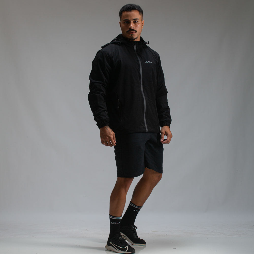 Jaqueta Com Capuz Removível Fluid Preto