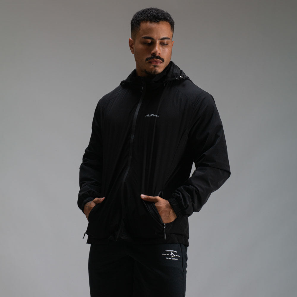 Jaqueta Com Capuz Removível Fluid Preto