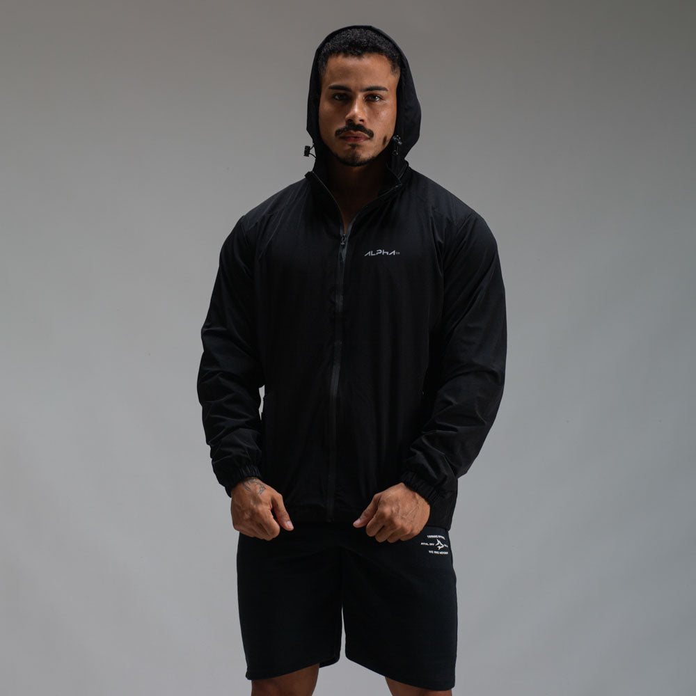 Jaqueta Com Capuz Removível Fluid Preto