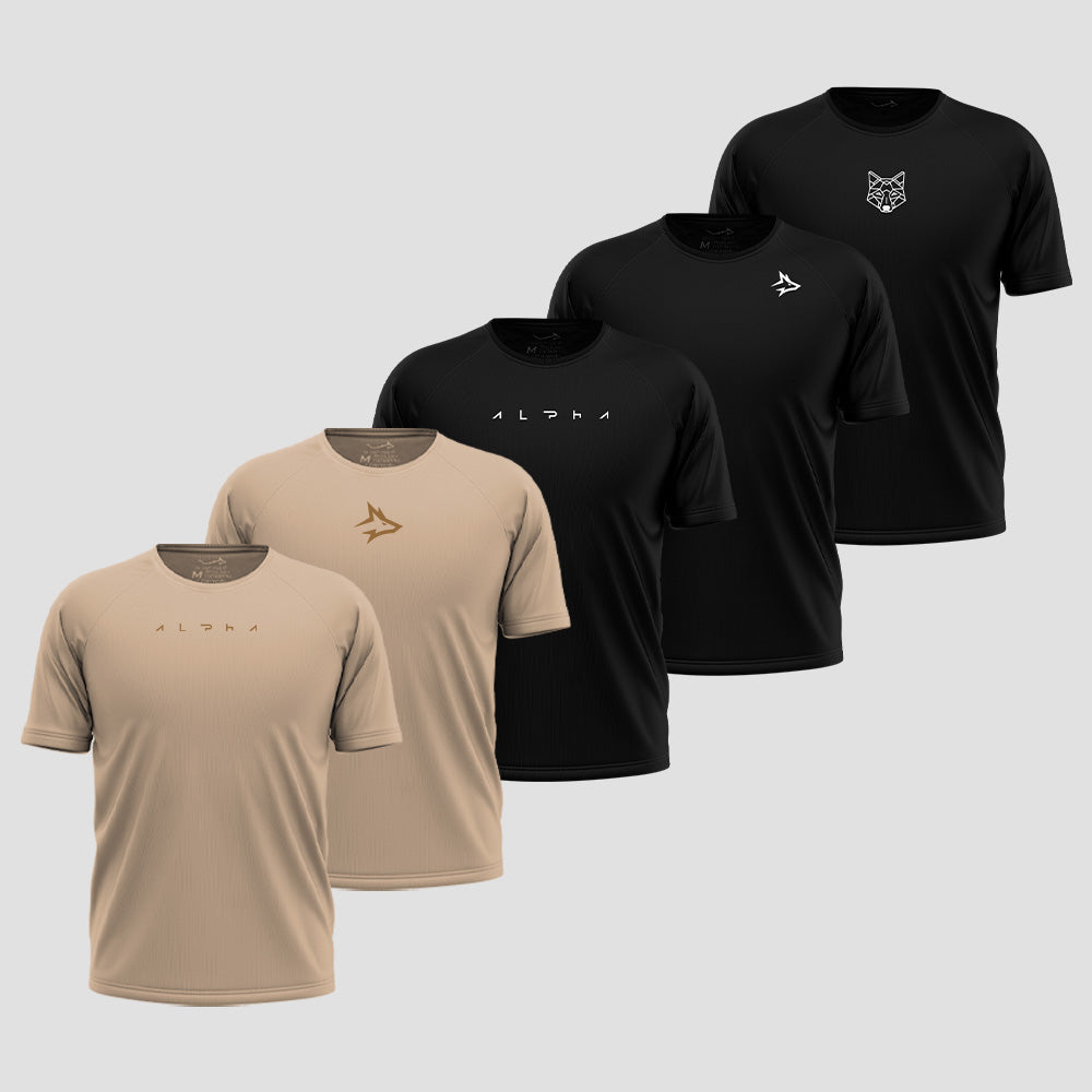 Kit 5 Camisetas Tons Neutros