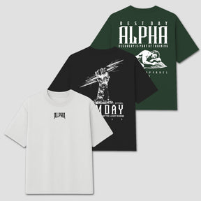 Kit 3 Camisetas Oversized Verde & Neutros