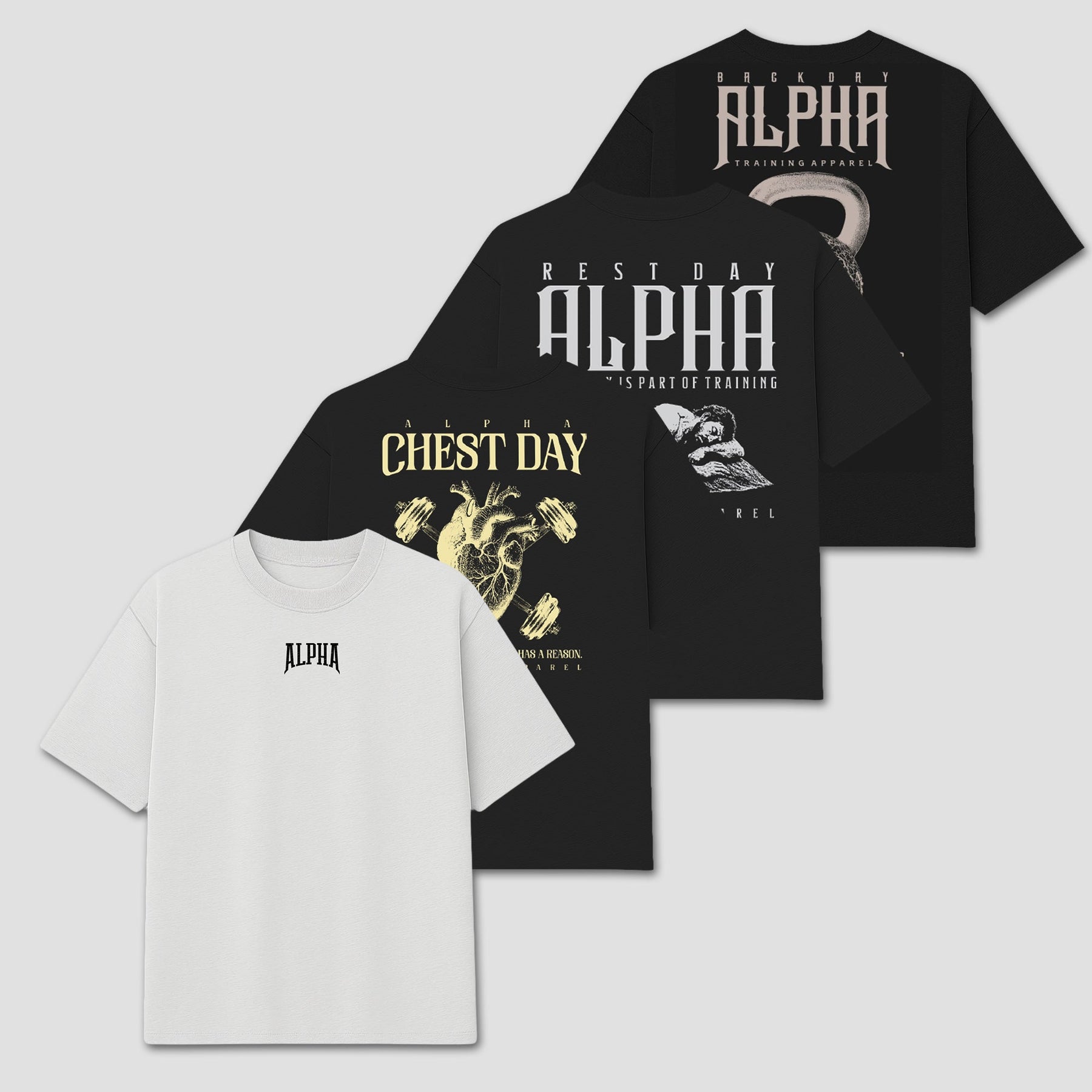 Kit 4 Camisetas Oversized Day Balance