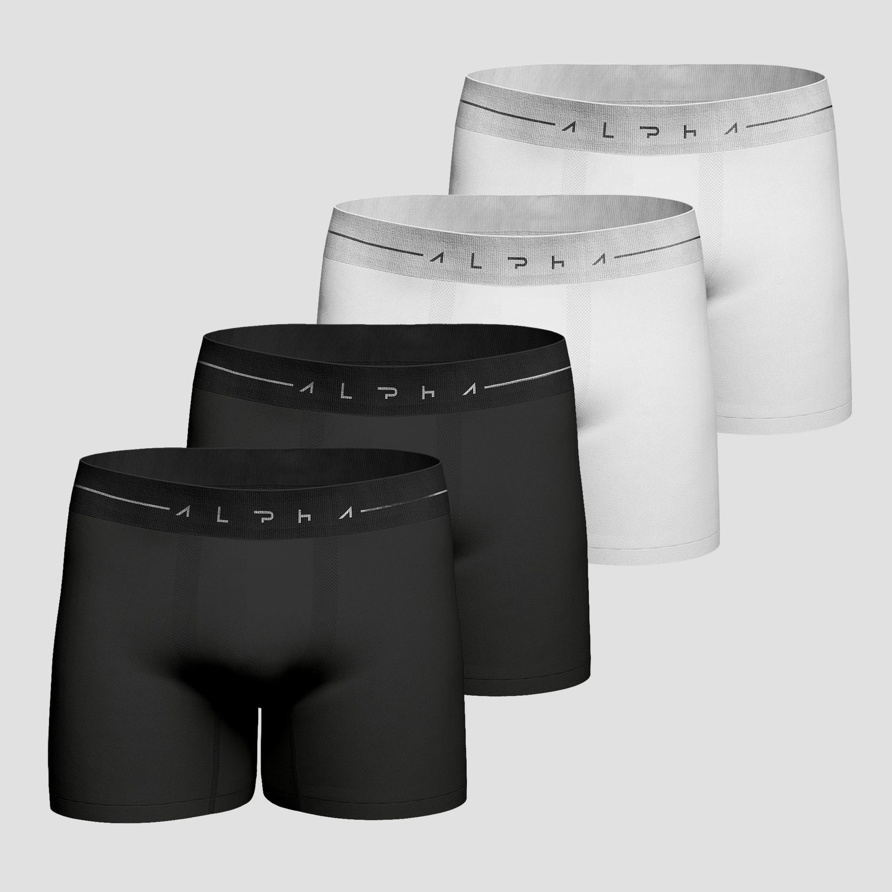 Kit 4 Cuecas Poliamida Sem Costura Black & White