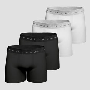 Kit 4 Cuecas Poliamida Sem Costura Black & White