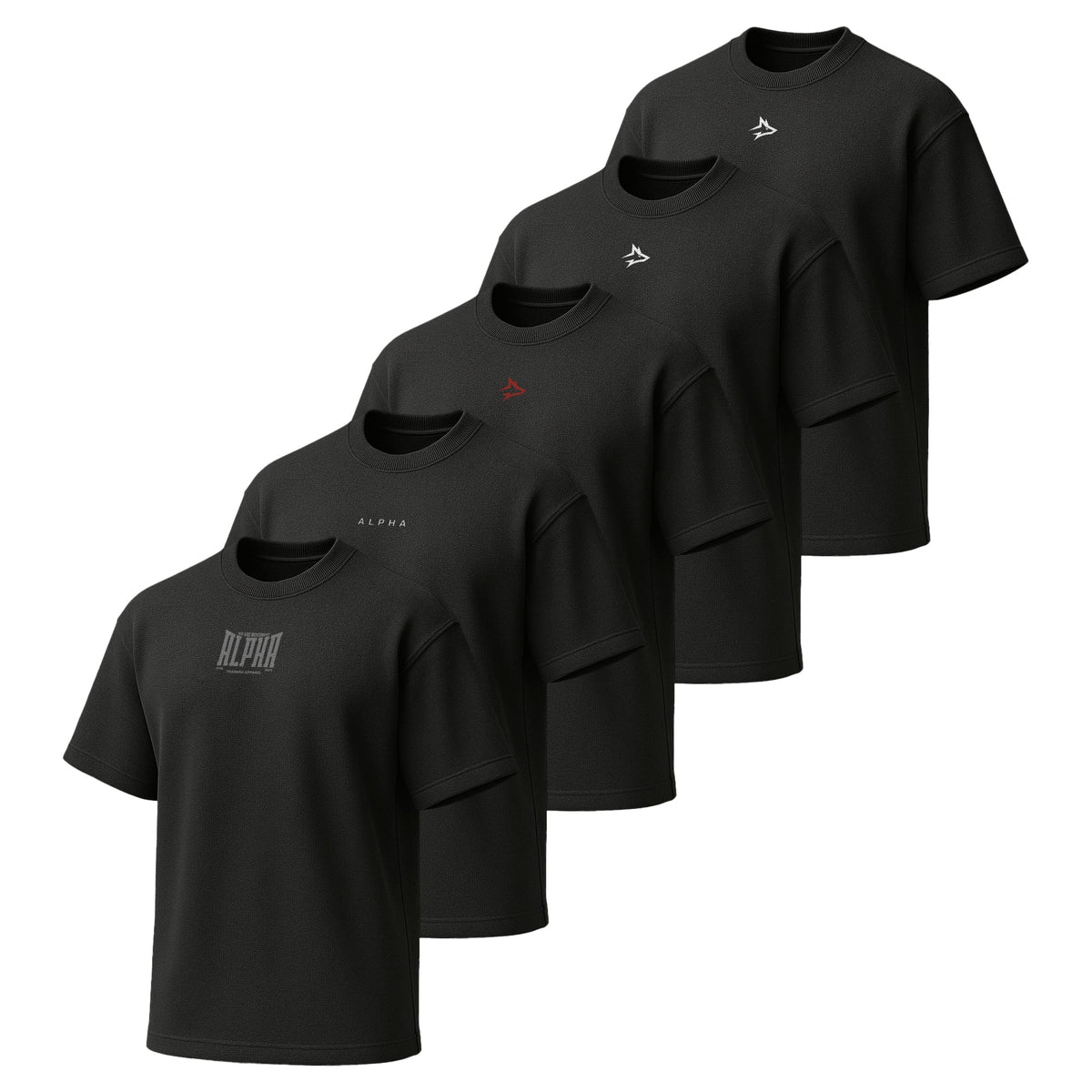 Kit 5 Camisetas Oversized Casual