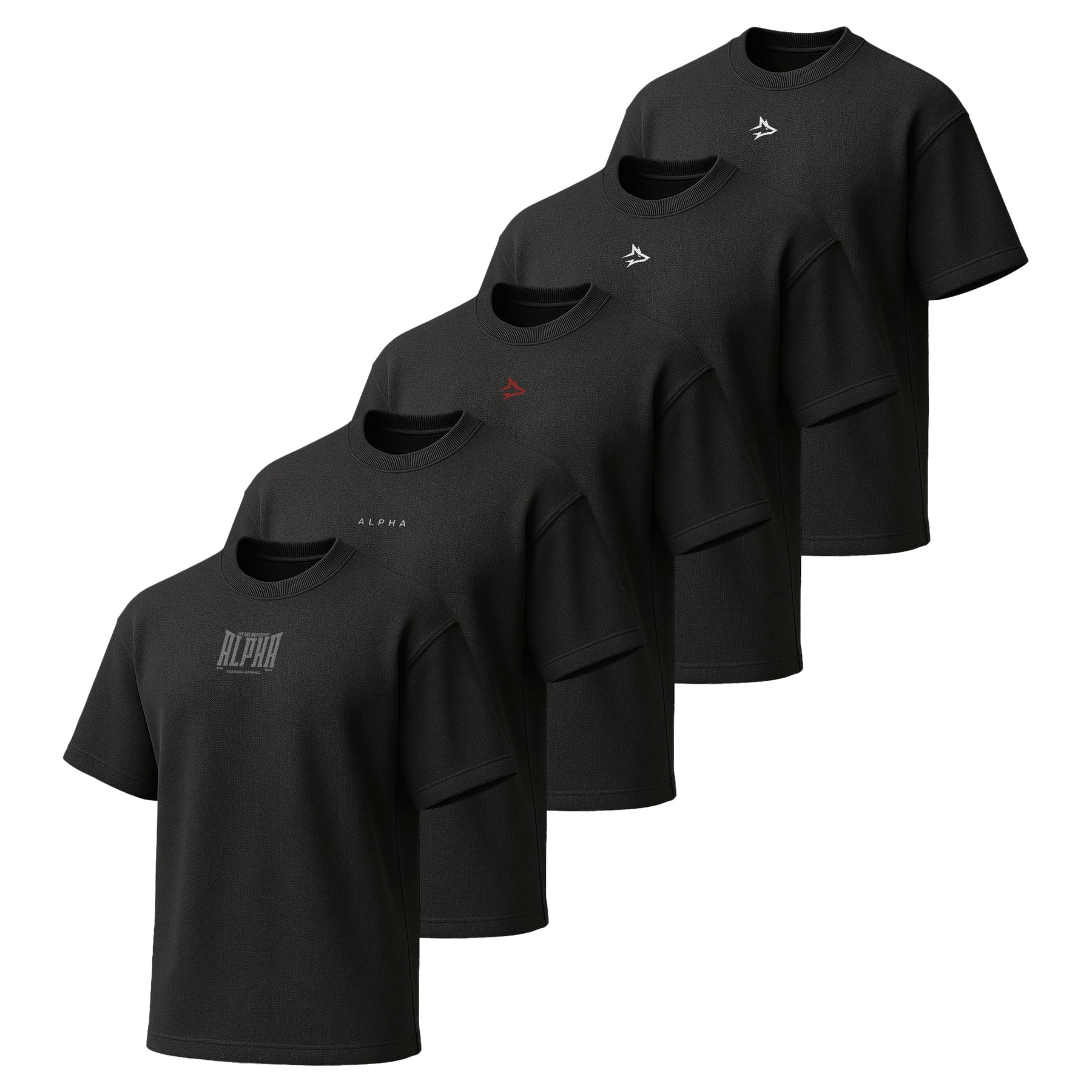 Kit 5 Camisetas Oversized Casual