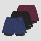 Kit 3 Bermudas Dry Fit Compressão