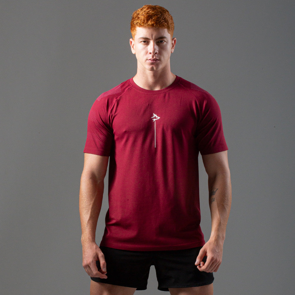 Camiseta Apex Dry Line Lupus Vinho - Sem Costura