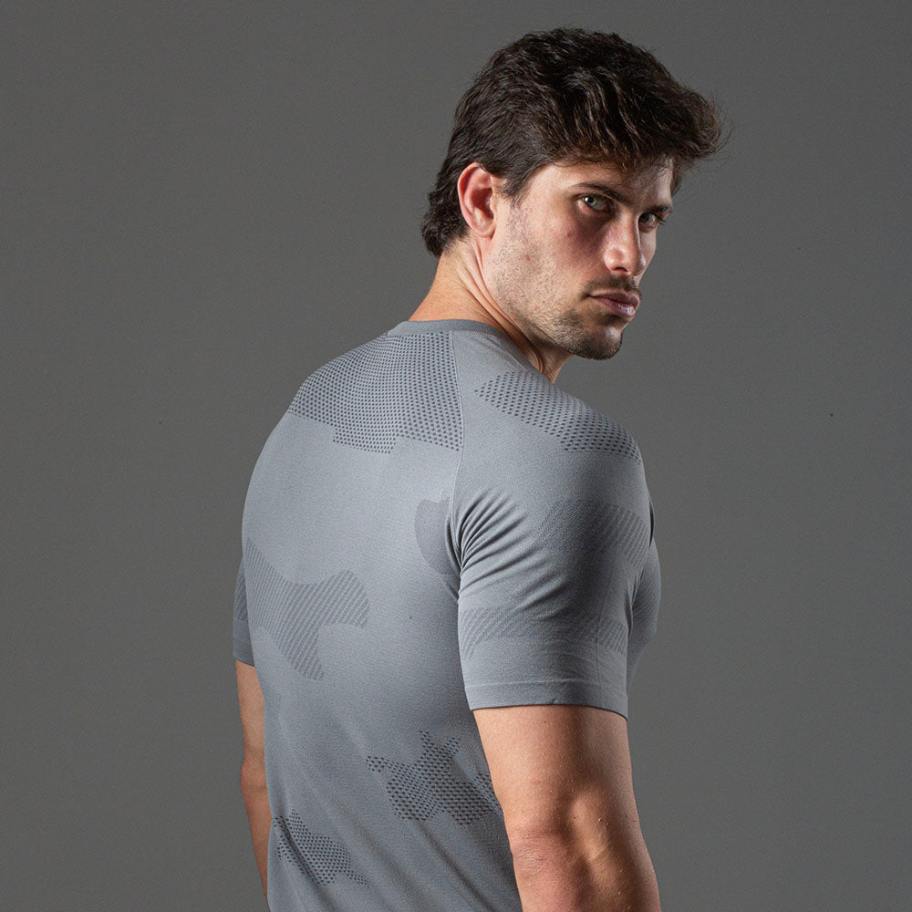 Camiseta Apex Dry Middle Lupus Cinza - Sem Costura