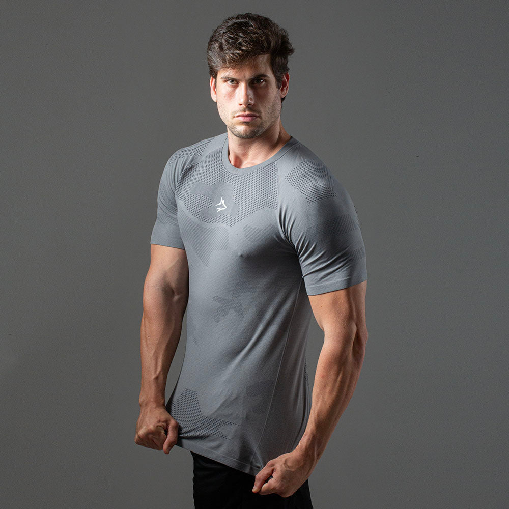 Camiseta Apex Dry Middle Lupus Cinza - Sem Costura