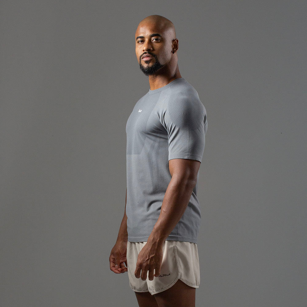 Camiseta Apex Dry New Tenacity Cinza - Sem Costura