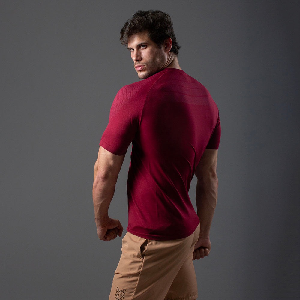 Camiseta Apex Dry New Tenacity Vinho - Sem Costura