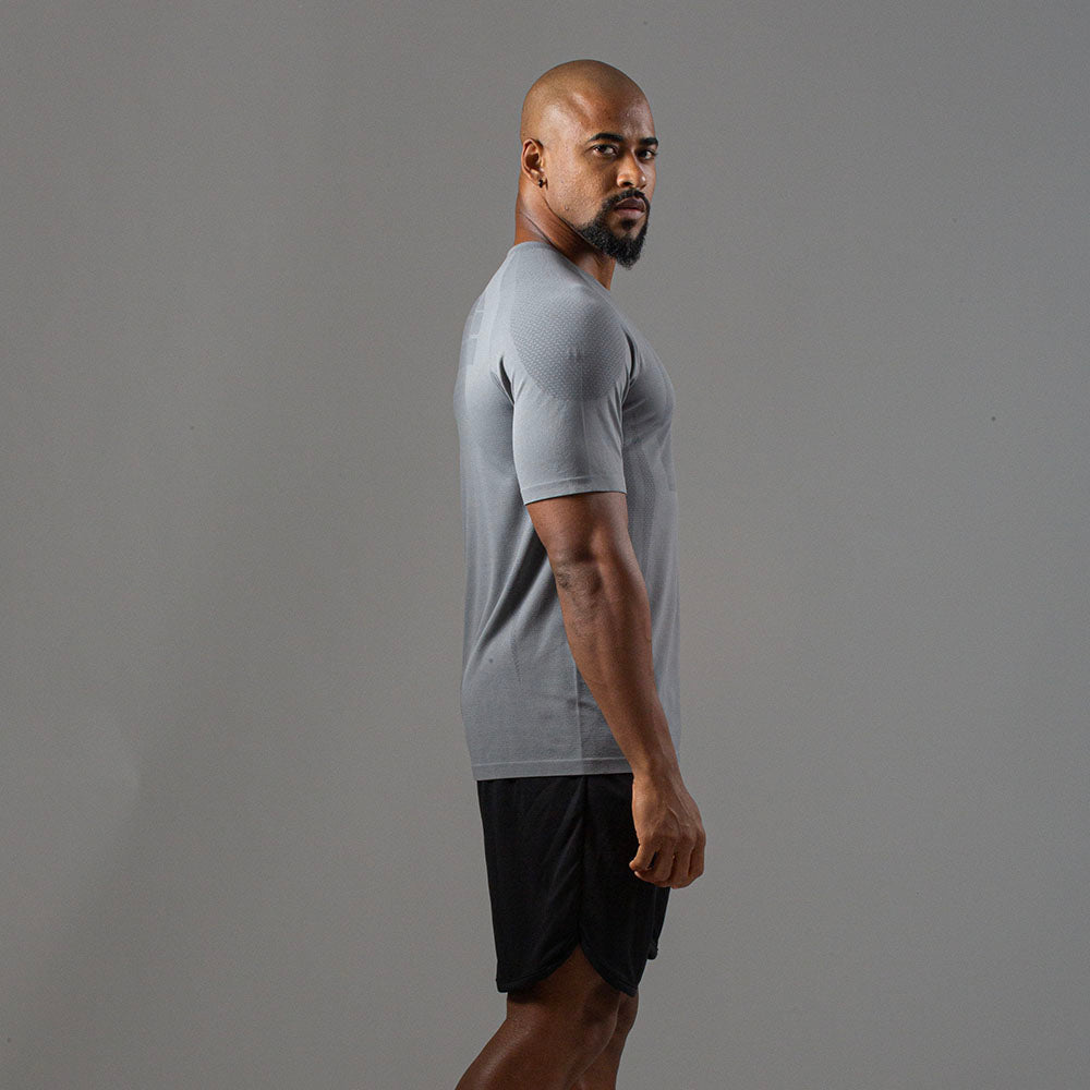 Camiseta Apex Dry New Tenacity Cinza - Sem Costura