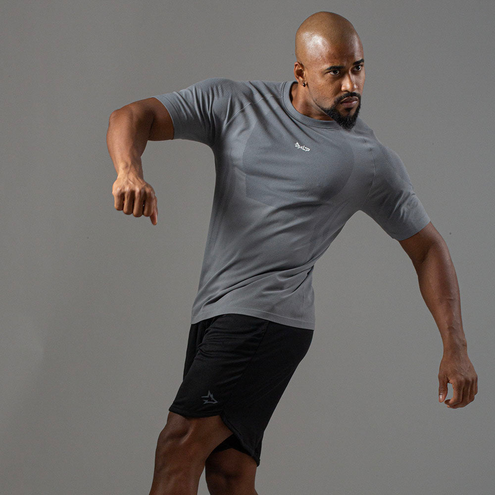 Camiseta Apex Dry New Tenacity Cinza - Sem Costura