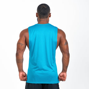 Regata Machão Dry Fit Lobo Geométrico Azul Pacífico