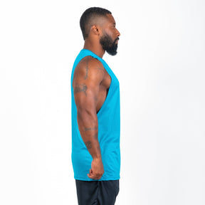 Regata Machão Dry Fit Lobo Geométrico Azul Pacífico