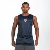 Regata Machão Dry Fit Lobo Geométrico Preto