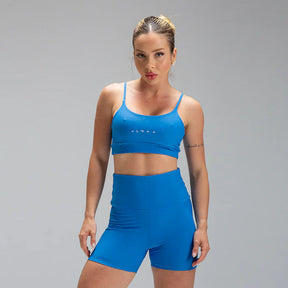 Conjunto Basic Feminino Top e Short - New Horizon Azul Mar