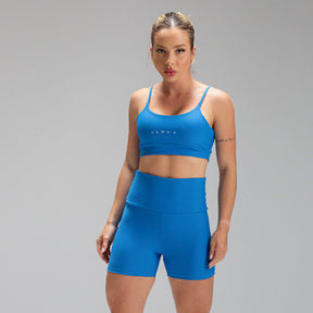 Conjunto Basic Feminino Top e Short - New Horizon Azul Mar