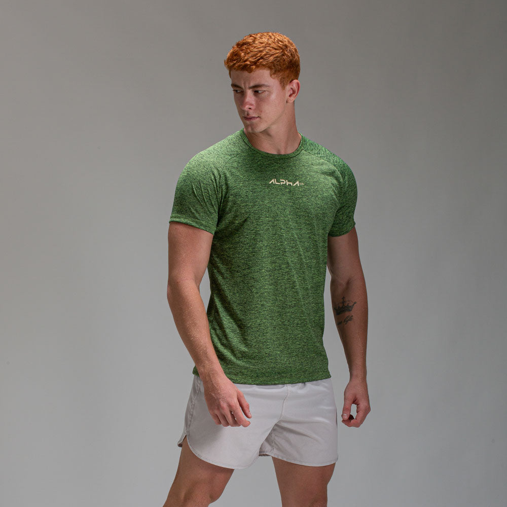 Camiseta Dry Fit New Fluid Mescla Verde Neon