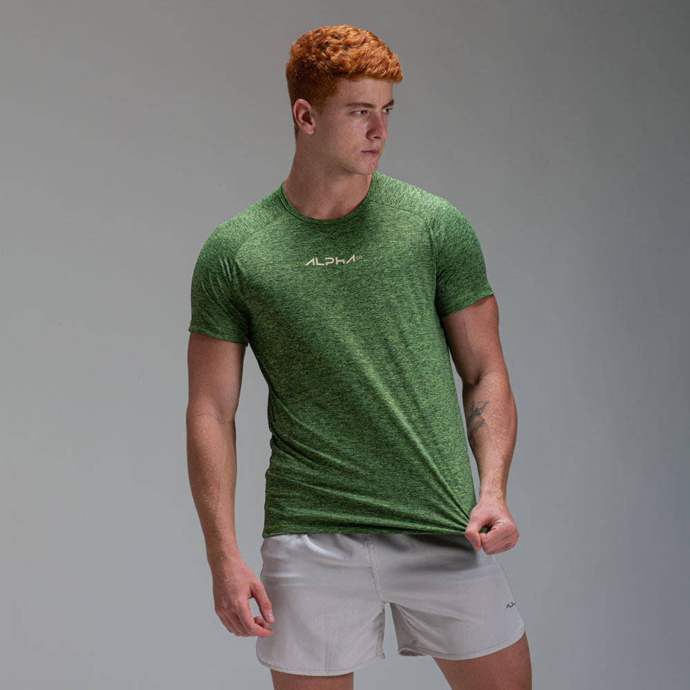 Camiseta Dry Fit New Fluid Mescla Verde Neon